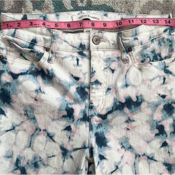 VINTAGE AMERICA Vintage High Rise Skinny Ankle tie dye jeans size 6/28 - Picture 3 of 11